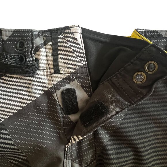 O'Neill Lopez Freak Rockstar Energy Plaid Boardshorts 30 Yellow Black Surf Y2K - Picture 8 of 16